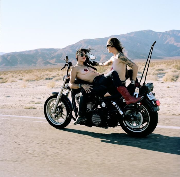 Girls on a motorcycle in Himeji