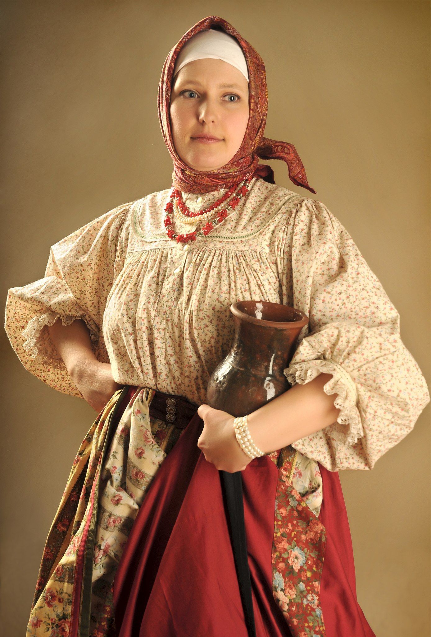 Girls in Slavic costumes in Himeji